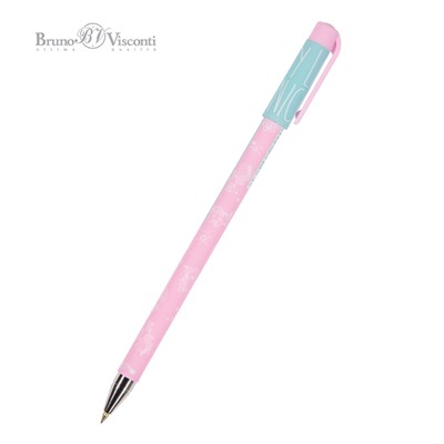 Ручка шариковая 0.5 мм, синяя "HappyWrite. Зефирные животные. Единорожки" (Bruno Visconti)