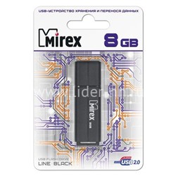 USB Flash 8GB Mirex LINE BLACK
