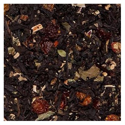 Vitality - Сити Индийский черный чай с имбирем, мелиссой, зверобоем, крапивой, шиповником, ягодами садовой земляники и облепихи с ярким землянично-вишневым ароматом.
