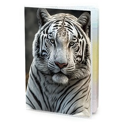 MOB239 Обложка для паспорта ПВХ Белый тигр