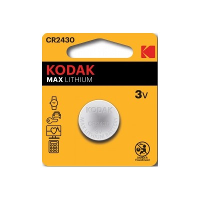 Бат лит CR 2430 Kodak 1xBL 3V Max (60/240)
