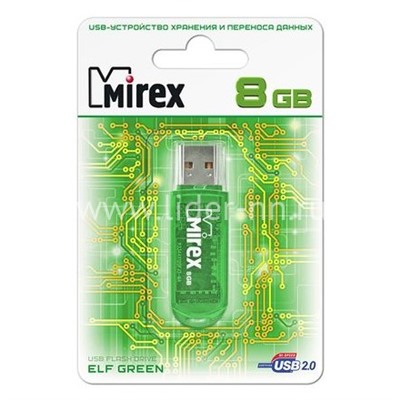 USB Flash 8GB Mirex ELF GREEN