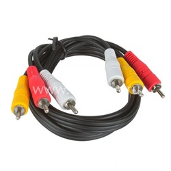 Кабель соединительный Perfeo 3xRCA(M)-3xRCA(M). 1.0 м.