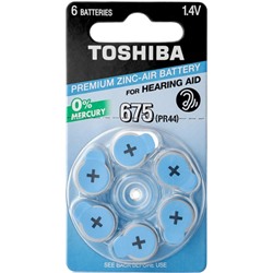 Бат д/слух Toshiba ZA675 6xBL (60)