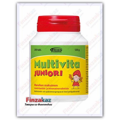 Мультивитамины для детей Multivita juniori (клубника) 200 шт