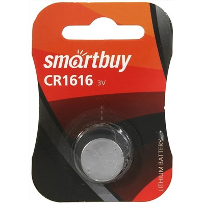 Батарейка SmartBuy CR 1616 (1*Bl) (12/72)