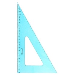 Треугольник пластик. 23см 30* прозрачный, тонир. (Стамм)