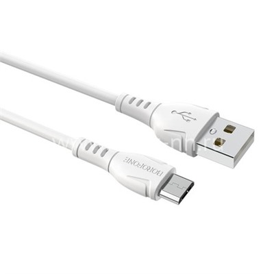 USB кабель micro USB 1.0м BOROFONE BX51 (белый) 2.4A