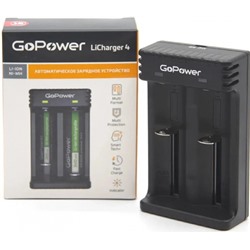 З/у GoPower LiCharger 4 (Li-ion/Ni-MH) (б/акк 2*R3/R6) (100)