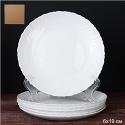 Набор тарелок 6 штук 190 мм белая / LHP-75XN (WHITE )