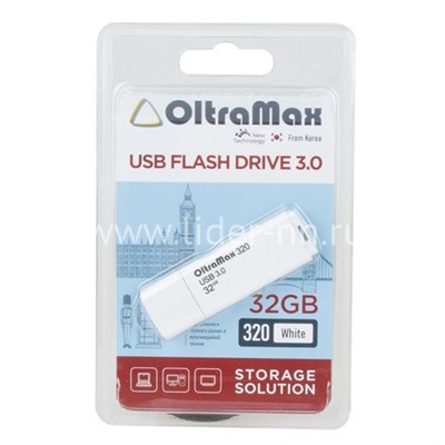 USB Flash 32GB Oltramax (320) белый 3.0