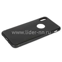 Задняя панель для iPhoneX Силикон (15061ch) черная