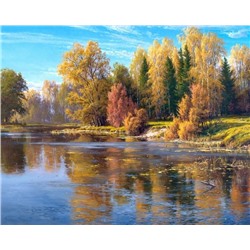 Осенняя река (худ. Басов С.)