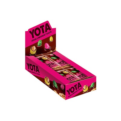 «Yota», драже арахис в молочно-шоколадной и сахарной глазури, 40 г (упаковка 20 шт.)