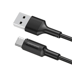 USB кабель для USB Type-C 1.0м BOROFONE BX1 (черный) 3A