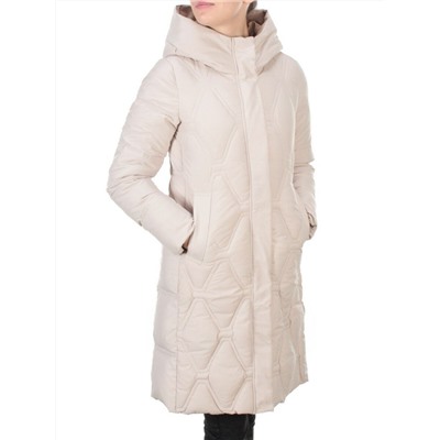 2158 BEIGE Пальто зимнее облегченное  женское YINGPENG (150 гр .холлофайбер)