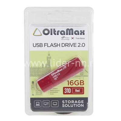 USB Flash 16GB Oltramax (310) красный