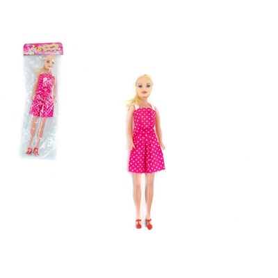 Кукла 11,5" простая в платье Кпасивая девушка в ассортименте в пак.,100751769/2218-16