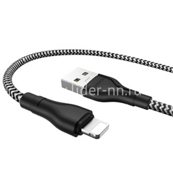 USB кабель Lightning 1.0м BOROFONE BX39 (черный/белый) 3.0A