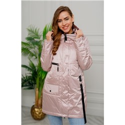 Демисезонная куртка E06 Светло-розовая