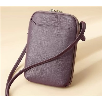 Предзаказ! Женская маленькая кожаная сумка-кошелек, фиолетовая