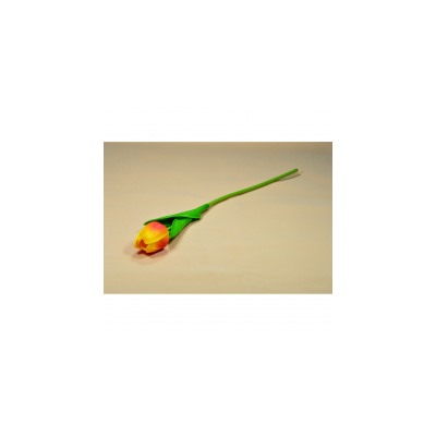 Цветок искусственный «Тюльпан» красно-жёлтый 33 см