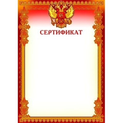 Сертификат А4 с Российской символикой Ш-8494 Сфера /1 /0 /0 /20