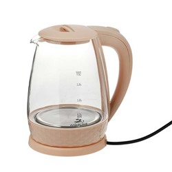 Электрический чайник Добрыня 1,8 л 1800 Вт стекло DO-1238 серое/бежевое