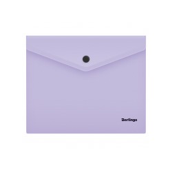 Папка-конверт на кнопке А5+,180мкм. лаванда "Instinct" (Berlingo)