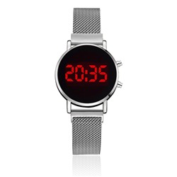 WA122 Электронные часы, d.3,5см, цвет серебряный