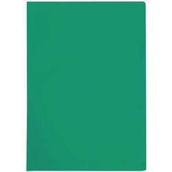 Папка-уголок А4 100мкм прозрачная зелёная (спейс)