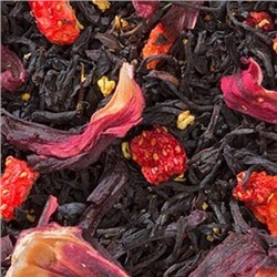 Весенняя свежесть  Смесь отборного индийского черного чая, королевского гибискуса, ягод клубники, лепестков османтуса.