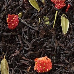 Клубника со взбитыми сливками  Смесь индийского черного чая, ягод клубники и  листьев брусники.
