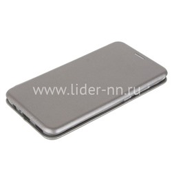 Чехол-книжка для Huawei Honor 10 Lite Brauffen (горизонтальный флип) серебро (пакет)