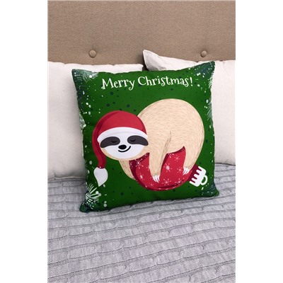 Подушка декоративная Новогодний ленивец из габардина