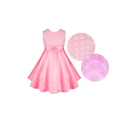 Розовое нарядное платье для девочки 76601-ДН16