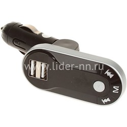 MP3 FM Modulator (Bluetooth/2 USB/Micro SD/дисплей/пульт) I9BTch серебро