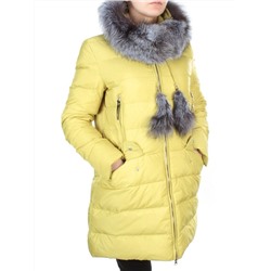 91577 YELLOW Пальто зимнее женское (200 гр. холлофайбера)