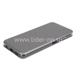 Чехол-книжка для Xiaomi POCO X3 Brauffen (горизонтальный флип) серебро (пакет)