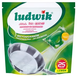 Капсулы для посудомоечной машины LUDWIK All in one (лимон) 25 шт