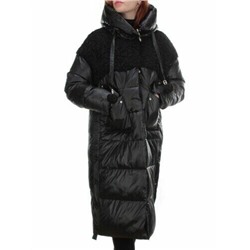 Y21636 BLACK Пальто женское зимнее MEIYEE (200 гр. холлофайбера) черное