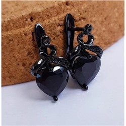 Серьги коллекция Xuping Black покрытие позолота