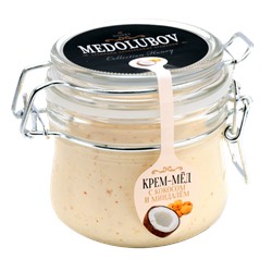 Мёд-суфле Медолюбов кокос с миндалем (бугель) 250 мл
