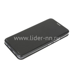 Чехол-книжка для Samsung Galaxy A12 Brauffen (горизонтальный флип) черная (пакет)