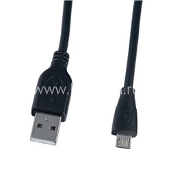 USB кабель micro USB 5.0м черный (в пакете) Perfeo