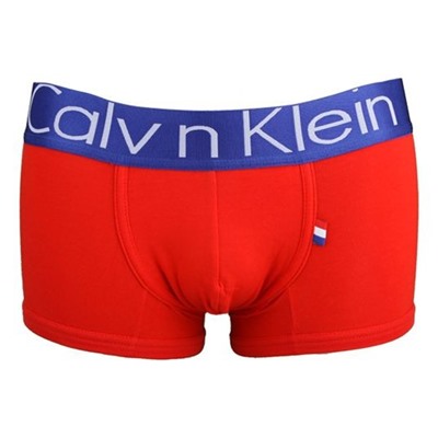 Трусы Calvin Klein красные с синей резинкой Франция A031