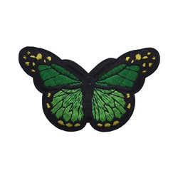 NS063-03 Нашивка Бабочка, 4,5х7,5см, цвет зелёный