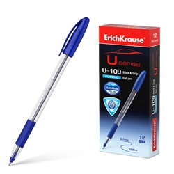 Ручка шарик U-109 Stick&Grip Classic 1.0, синий (12 шт)