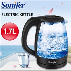 Электрический чайник Sonifer стекло 1,7 л. 2200 Вт SF-2079
