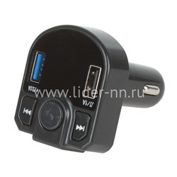 MP3 FM Modulator X23 (Bluetooth/2USB/Micro SD/дисплей) черный